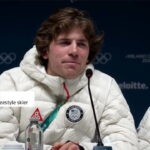 Team USA Olympics athletes giving an interview.