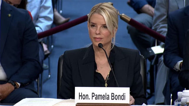 Pam Bondi hearing in Congress speaking on the Jeffrey Epstein client list.
