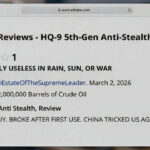 Parody Alibaba review by Iran on webpage,