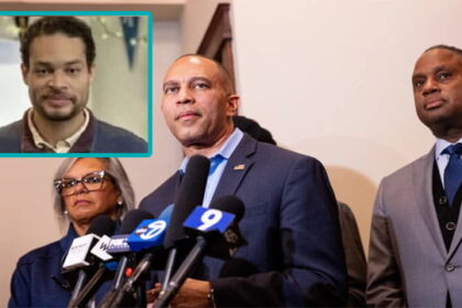 Democrats speaking on stage about Trump assassination attempt.