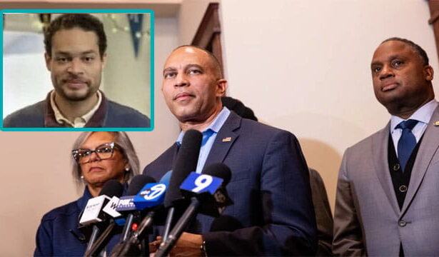 Democrats speaking on stage about Trump assassination attempt.