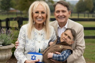 Miriam Adelson and Johnson Paulson with Ed Gallrein in Kentucky.