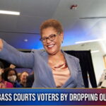 LA Mayor Karen Bass waving to California voters.