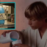 Star Wars Luke Skywalker drinking Galactic Empire blue milk.