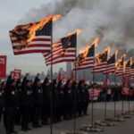 New York Democratic Socialists celebrating a 21 Flag Burning event.