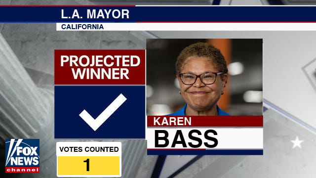 Fox News on the Los Angeles mayor election with Democrat Karen Bass.