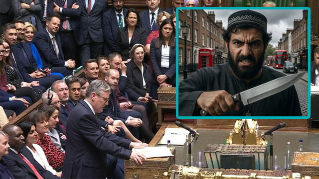 UK government politicians in Parliament speaking on migrant stabbings.