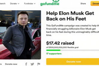 Elon Musk on a GoFundMe account raising money.