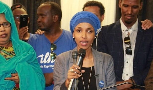 Ilhan Omar giving a speech in from of Minnesota Somalis about daycare fraud.