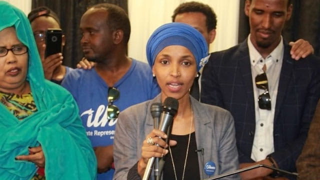 Ilhan Omar giving a speech in from of Minnesota Somalis about daycare fraud.