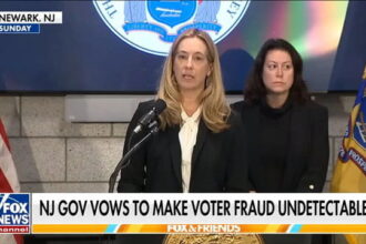 Democrats with New Jersey Governor Mikie Sherrill on stage.