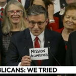Republicans celebrating on stage a recent Democrat amnesty bill.