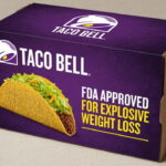 Taco Bell taco with lettuce.