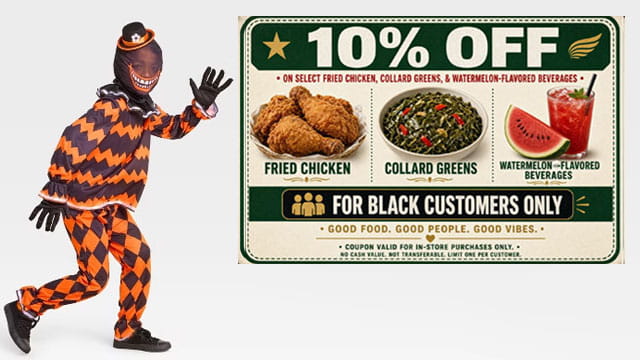 Target racist clown costume.