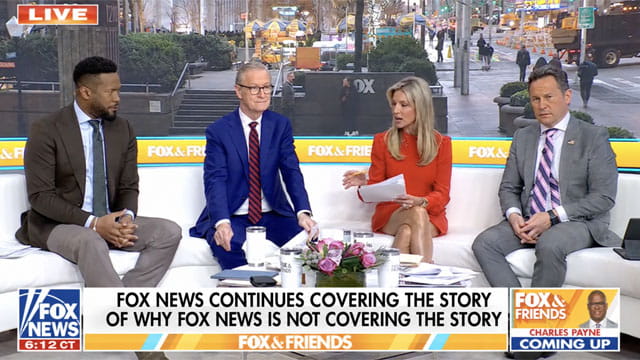 Panel of Fox News hosts discussing the President Trump media blackout.