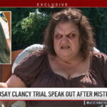 Female Lindsay Clancy jurors giving an interview on news.
