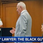 Lindsay Clancy lawyer old man speaking in courtroom.