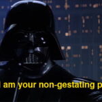 Star Wars Empire Strikes Back scene with Darth Vader shown on New York TV.